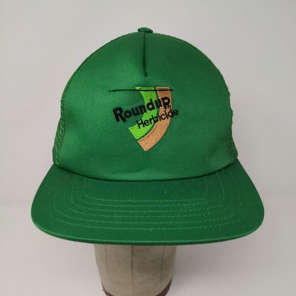 Roundup Herbicide Snapback Trucker Hat Embroidered Logo Green USA Adjustable - Picture 3 of 11